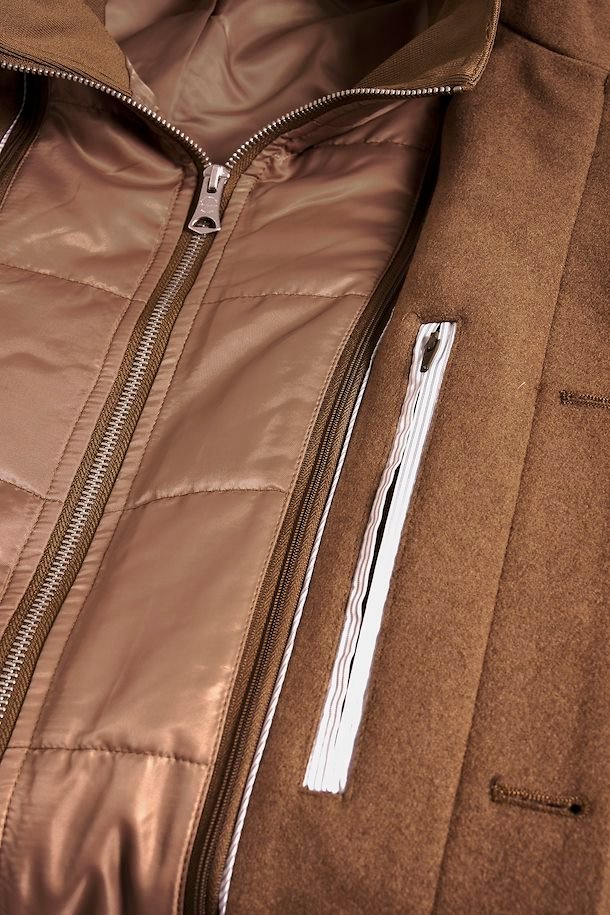 Manteau En Laine Harvey Matinique de couleur Chameau