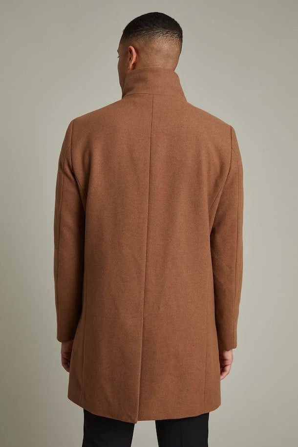 Manteau En Laine Harvey Matinique de couleur Chameau