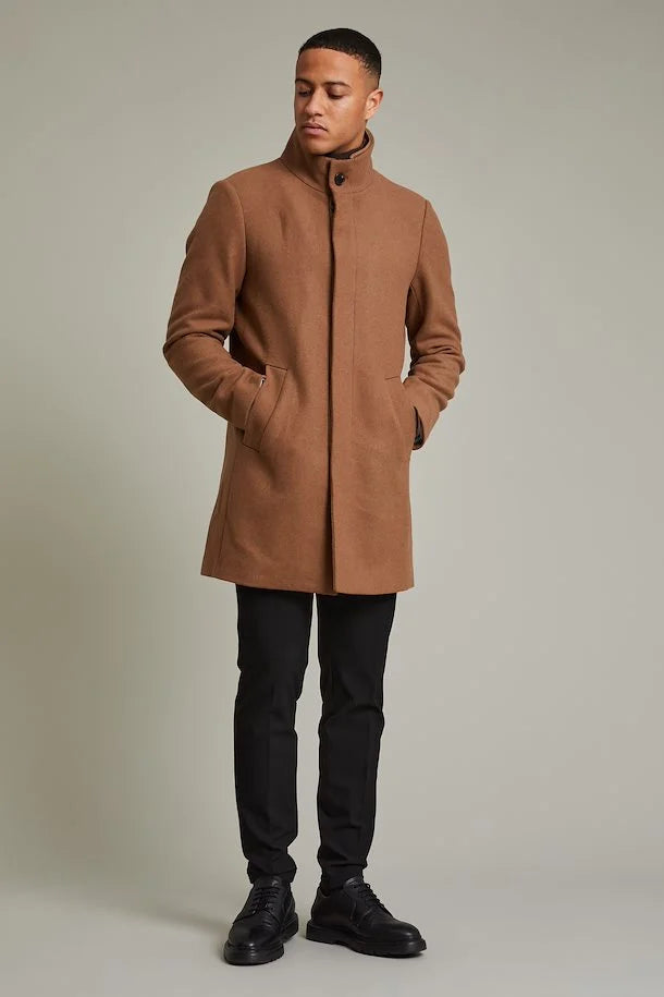 Manteau En Laine Harvey Matinique de couleur Chameau