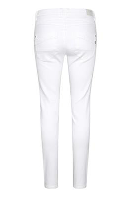 Jeans Cream De Couleur Blanc Neige Femme