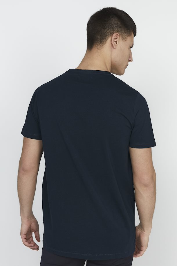 T-Shirt Col V En Coton Extensible Matinique de couleur Marine