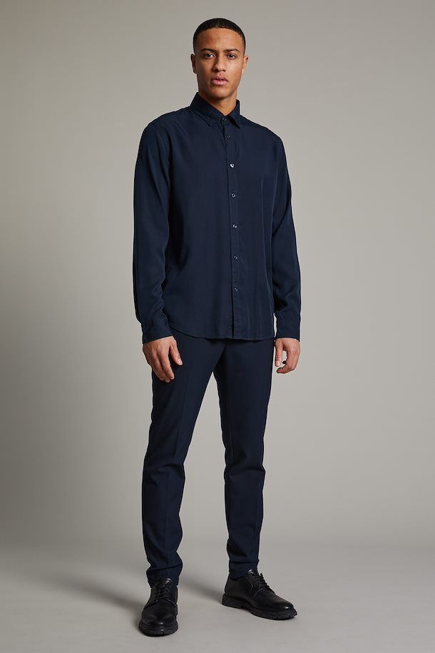 Chemise En Lyocell Matinique De Couleur Marine F. Homme