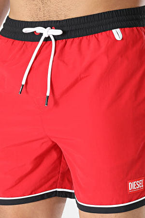 Maillot Wave Diesel De Couleur Rouge/noir Homme