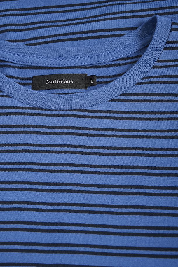 T-Shirt Rayé Matinique De Couleur Bleu Homme