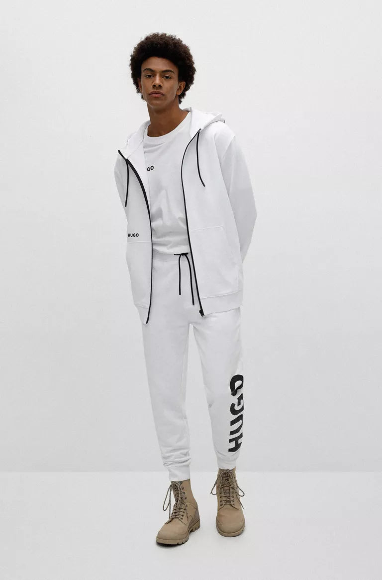 Veste A Capuchon Hugo Boss De Couleur Blanc Homme