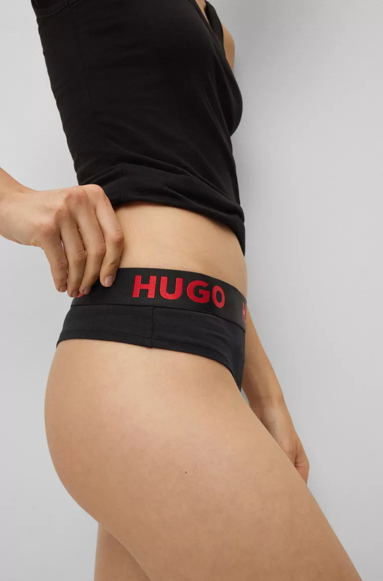 Thong Hugo Boss de couleur Noir