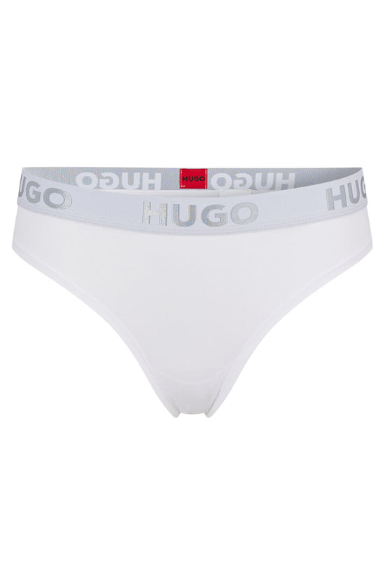 Culotte Thong Hugo Boss de couleur Blanc