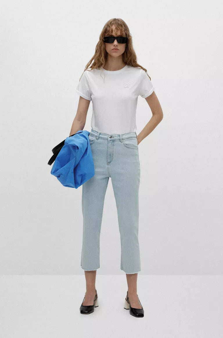 T-Shirt Hugo Boss De Couleur Blanc Femme