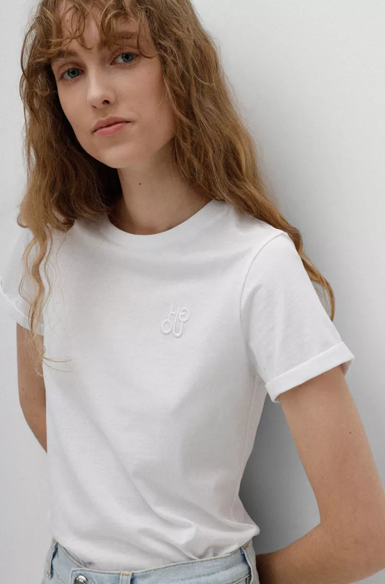 T-Shirt Hugo Boss De Couleur Blanc Femme