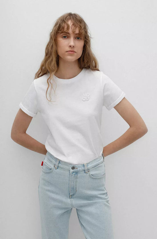 T-Shirt Hugo Boss De Couleur Blanc Femme
