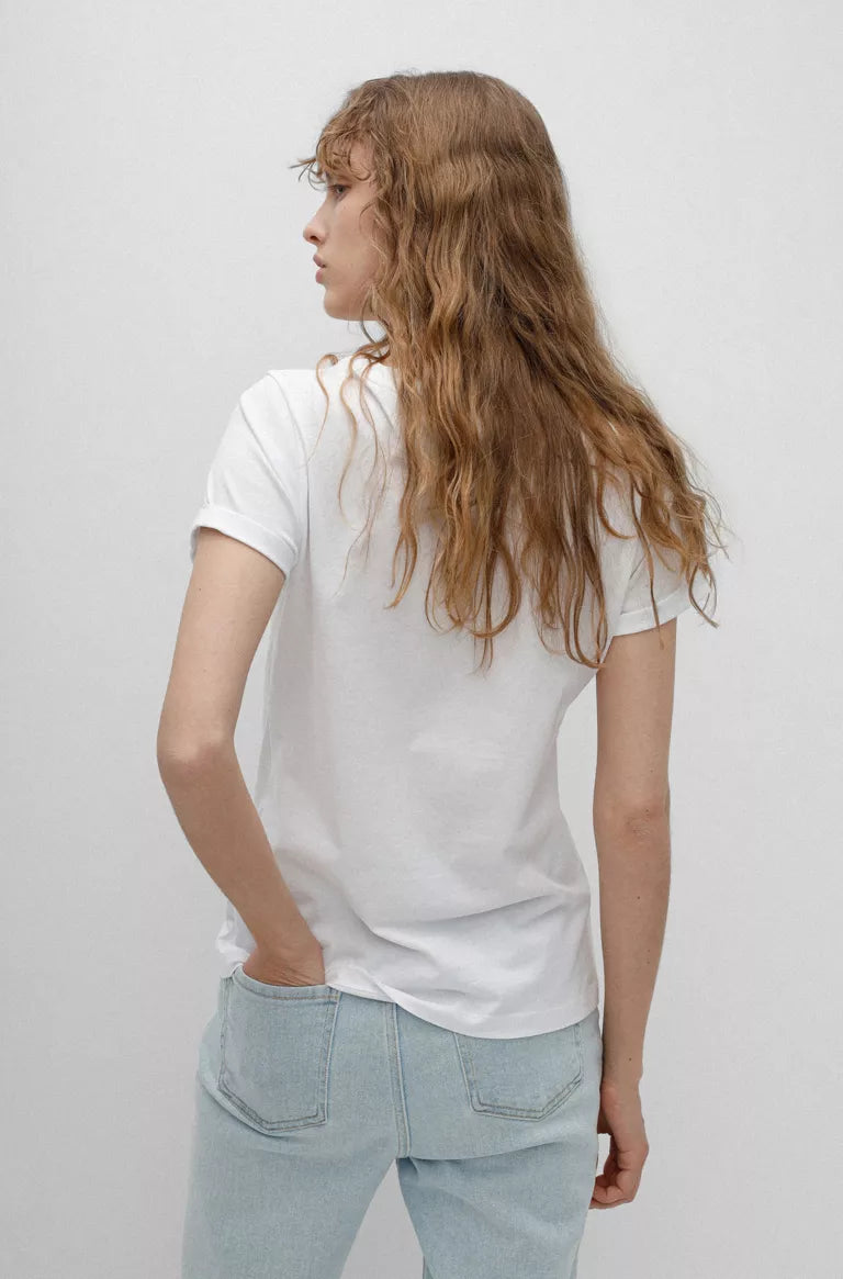 T-Shirt Hugo Boss De Couleur Blanc Femme