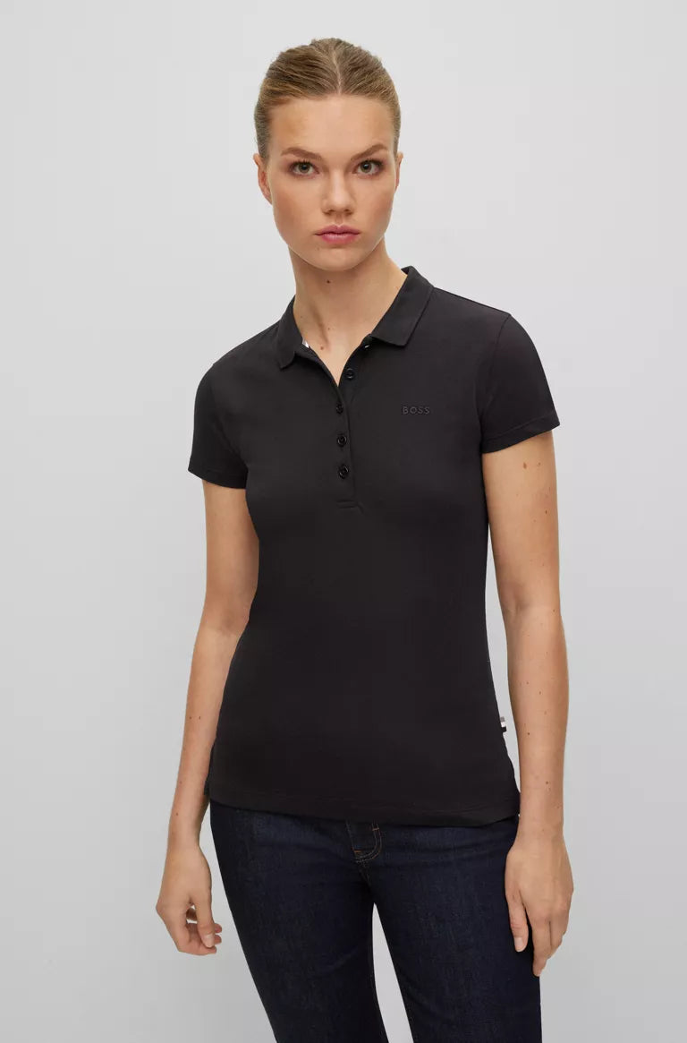 Polo Hugo Boss de couleur Noir