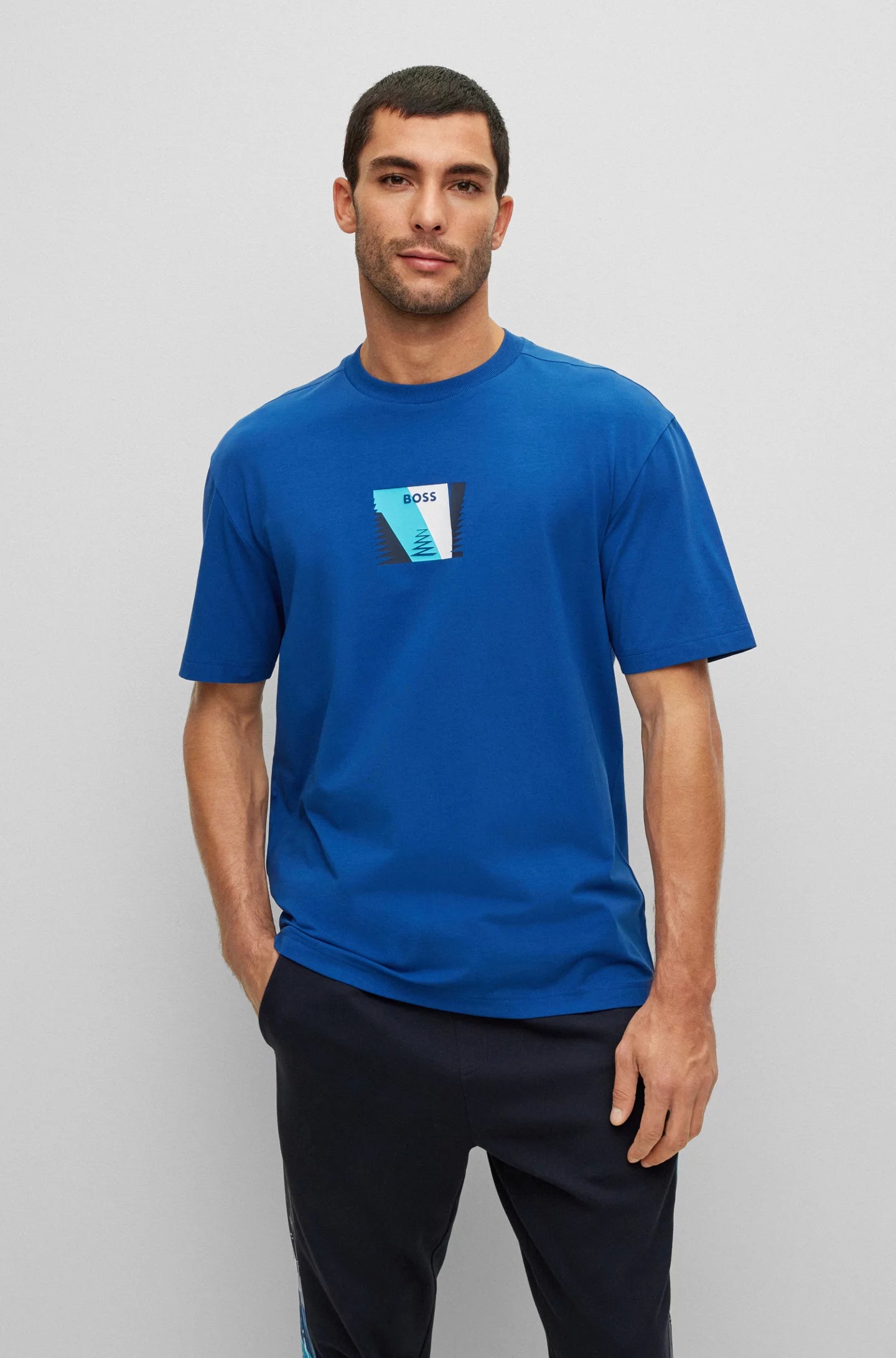 T-Shirt Tee Hugo Boss de couleur Bleu