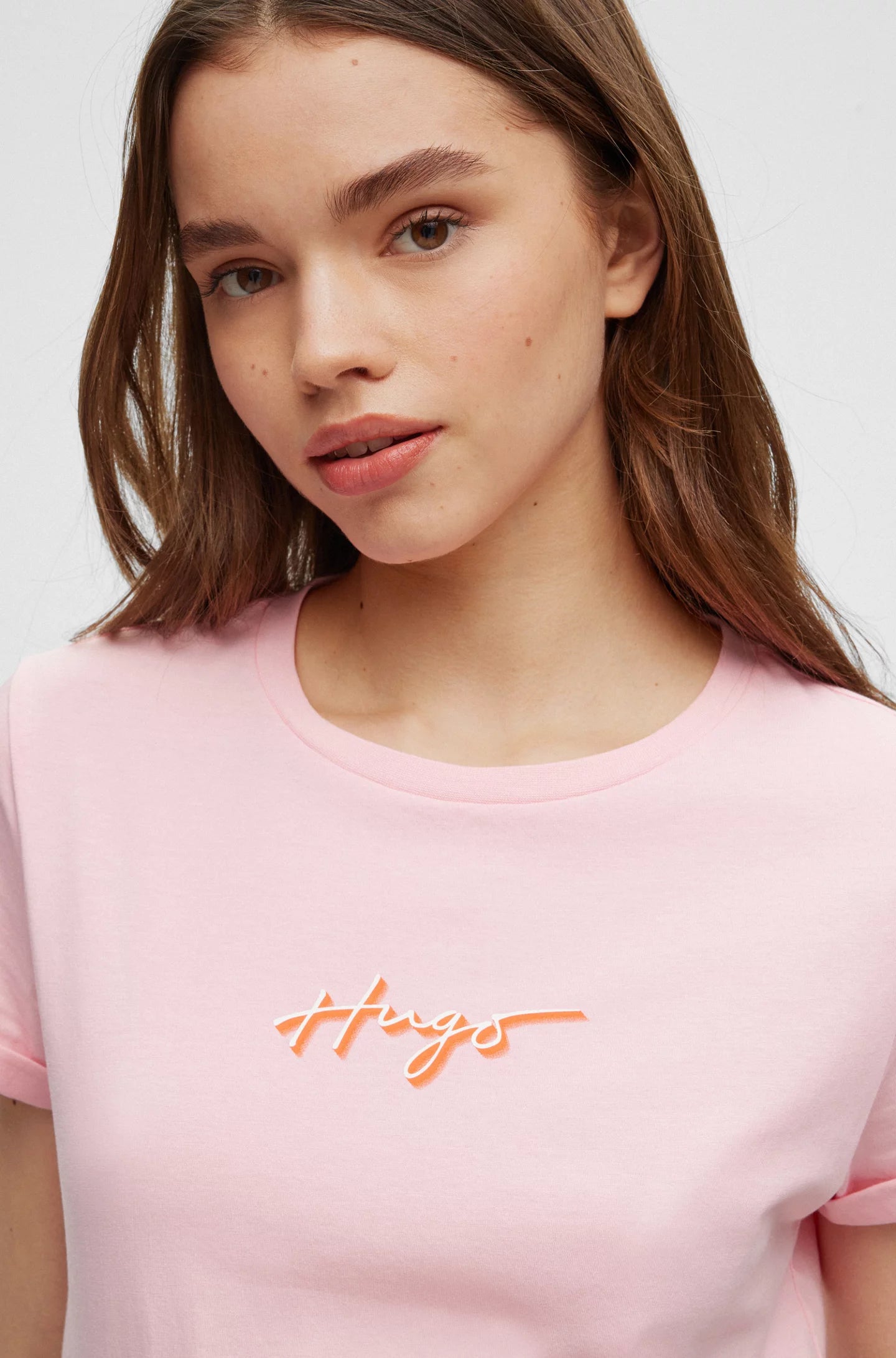 T-Shirt Hugo Boss de couleur Rose