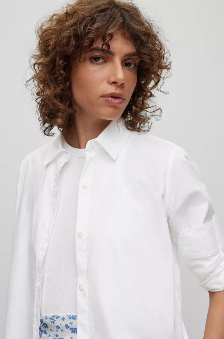 Blouse Hugo Boss De Couleur Blanc Femme