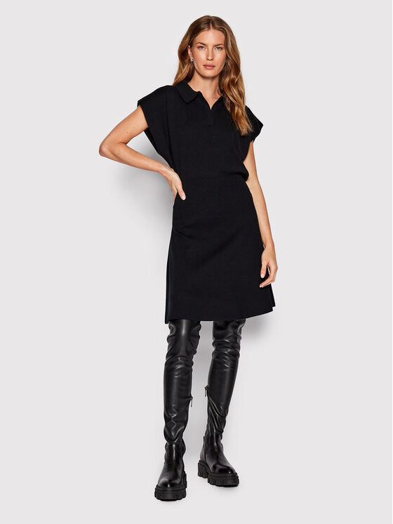 Robe Polo Hugo Boss De Couleur Noir Femme