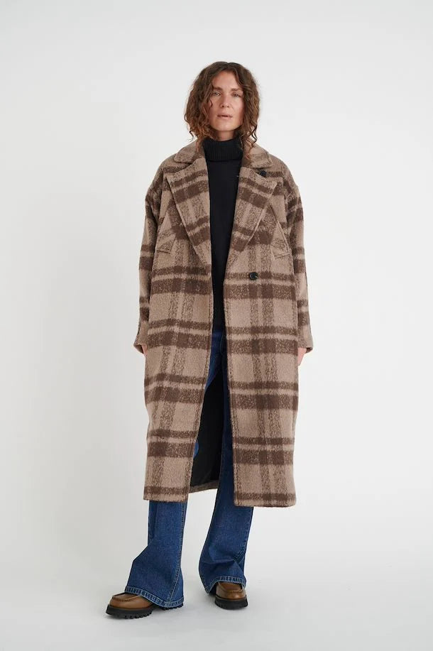 Brown Multi Inwear Coat