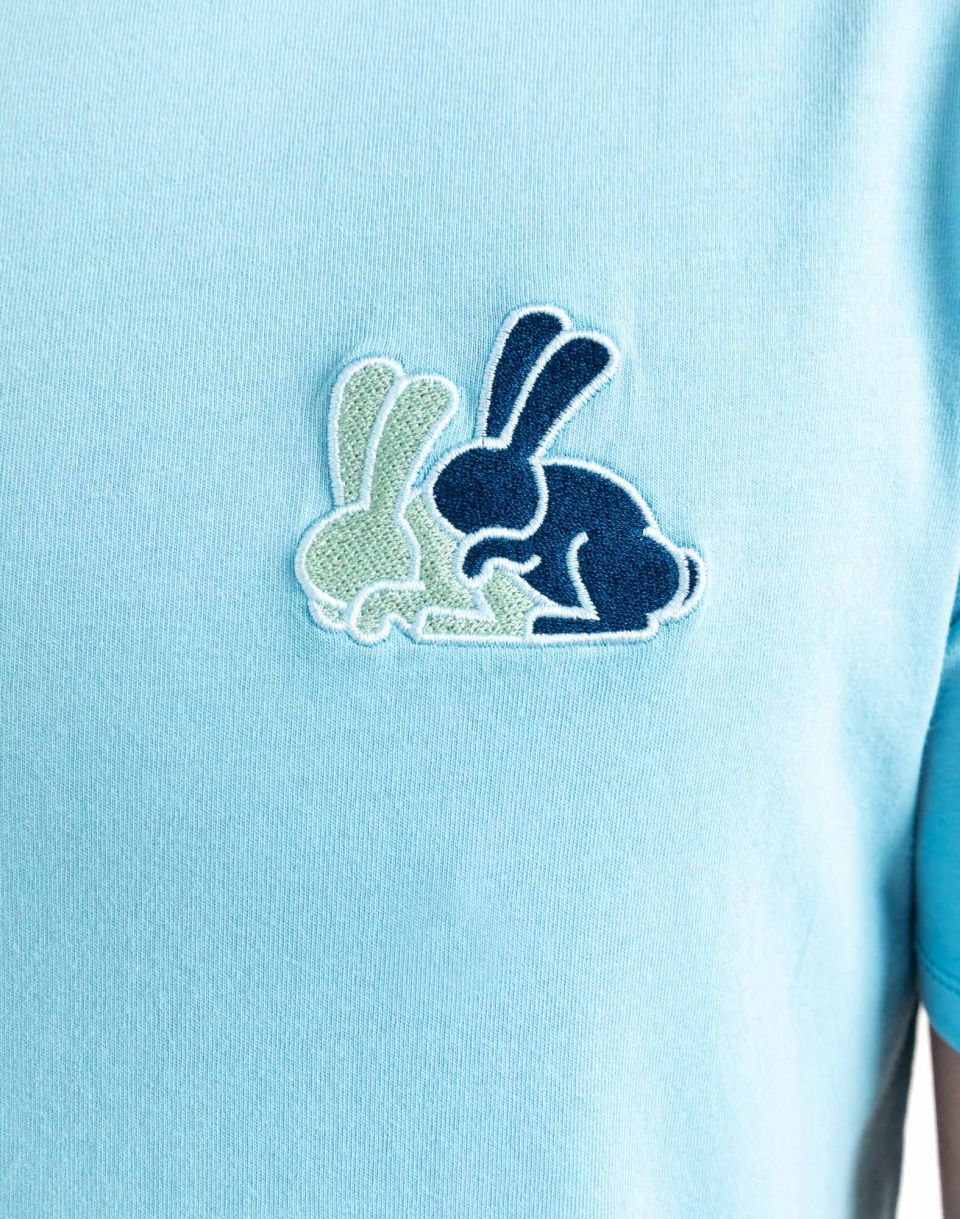 T-Shirt Pullin de couleur Bleu