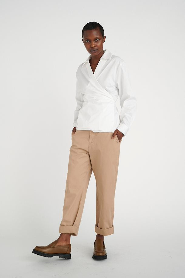 Blouse Wrap Inwear De Couleur Blanc Femme
