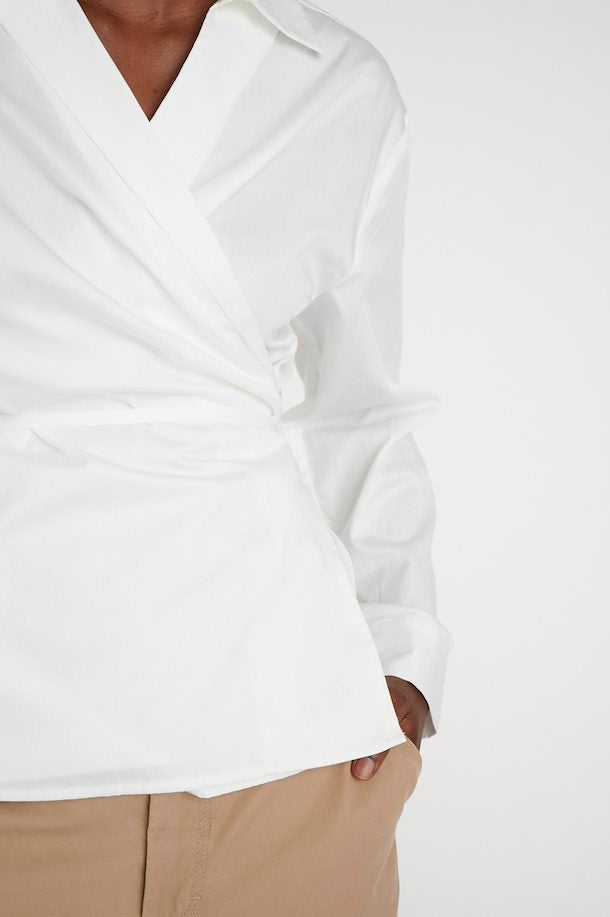 Blouse Wrap Inwear De Couleur Blanc Femme