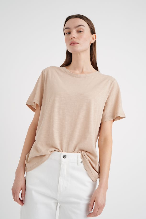 T-Shirt Col Rond Inwear de couleur Beige