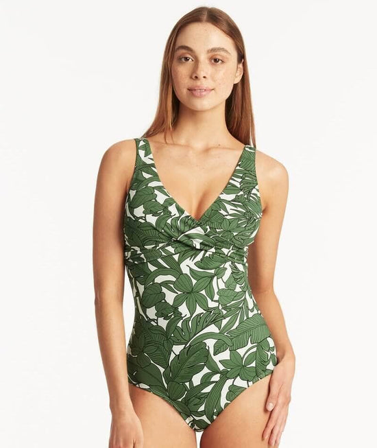 Multifit Sea Level Swimsuit in Green color