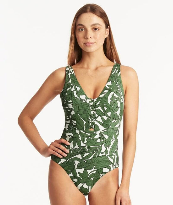 Maillot Sea Level de couleur Vert