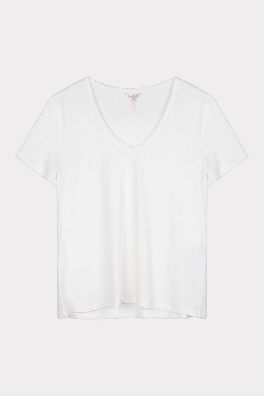 T-Shirt Esqualo De Couleur Blanc Casse Femme