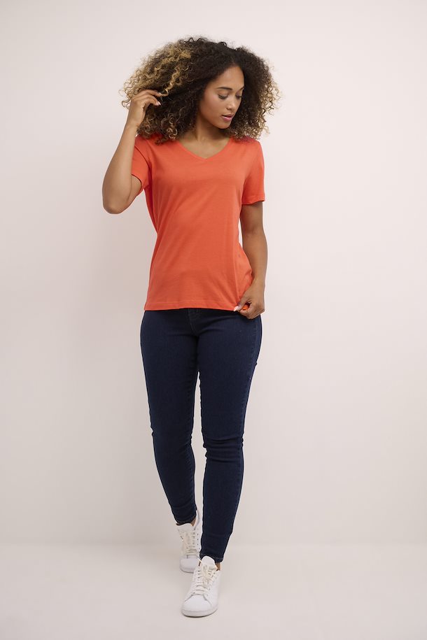 T-Shirt Naia Cream de couleur Corail