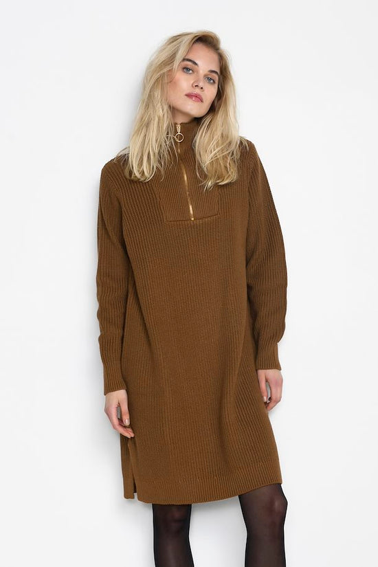 Robe Lioa Kaffe de couleur Caramel