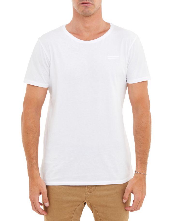 T-Shirt Pullin de couleur Blanc