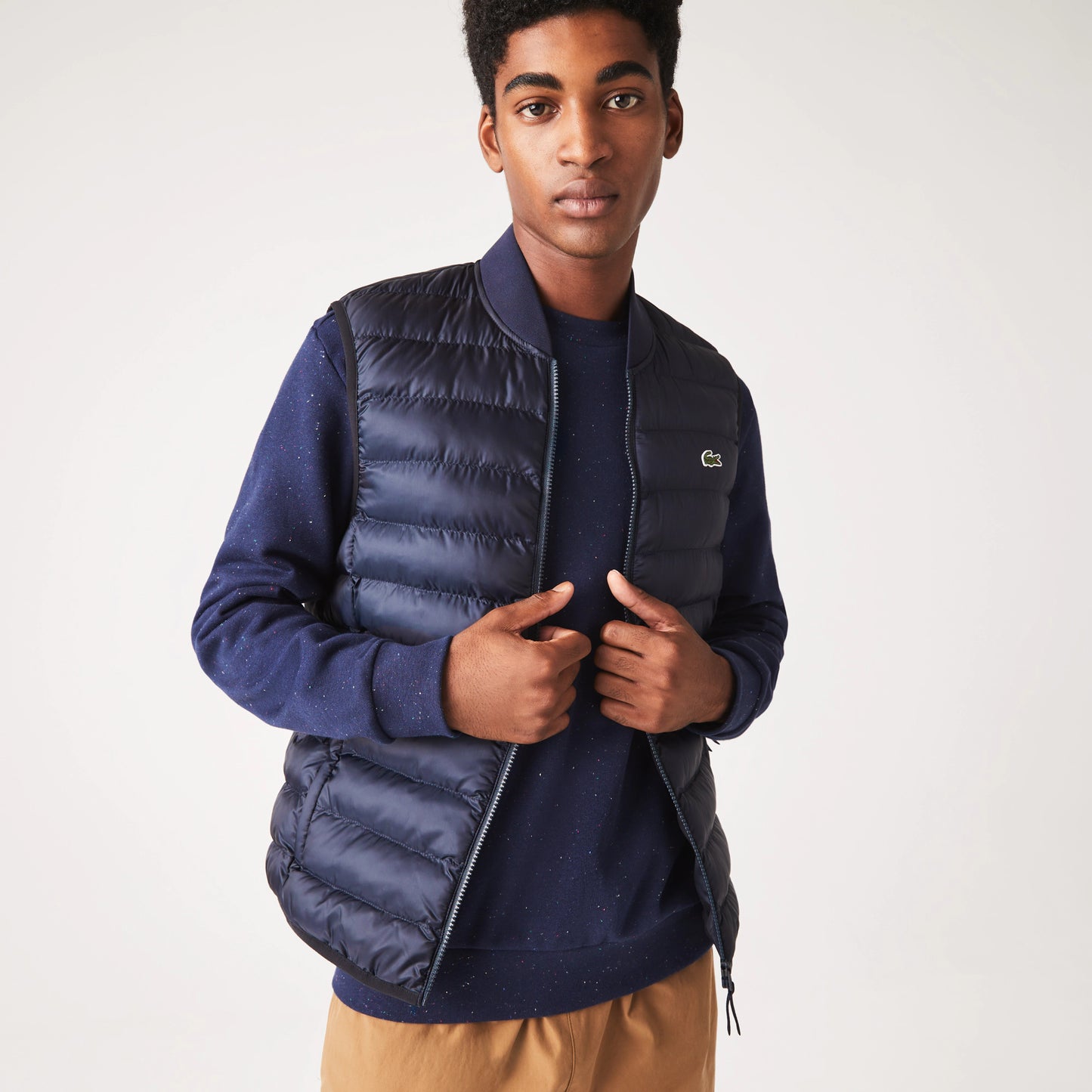 Boutique Option Lacoste Sleeveless Jacket in Navy color Laco