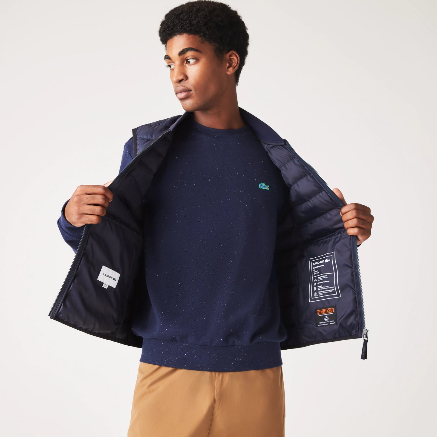 Navy blue 2025 lacoste jacket
