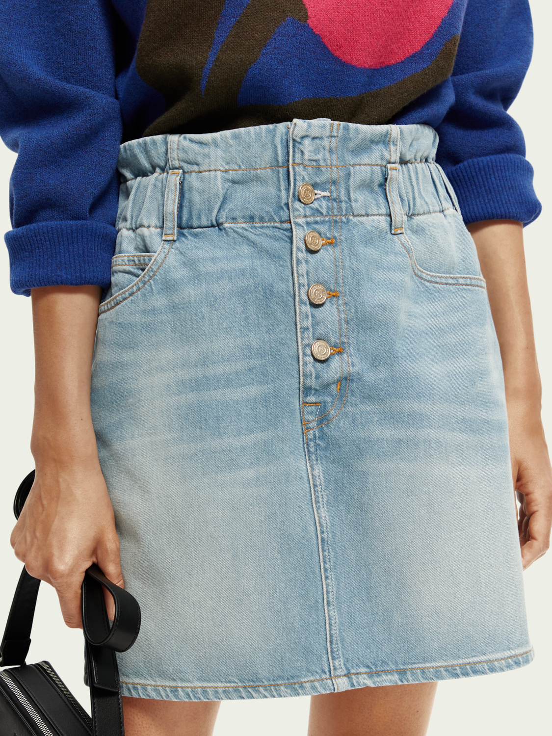 Jupe Scotch&Soda de couleur Bleu